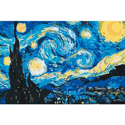 Pintar con números – Noche Estrellada de Van Gogh – Mi sitio WordPress
