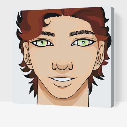 Pintura por números - Ojos verdes misteriosos