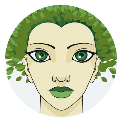 Pintura por números - Mujer con hojas