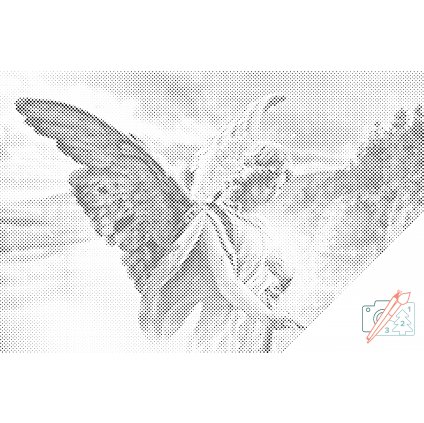 Puntillismo – Ángel con una vela