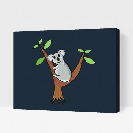 Pintura por números - Koala en el árbol