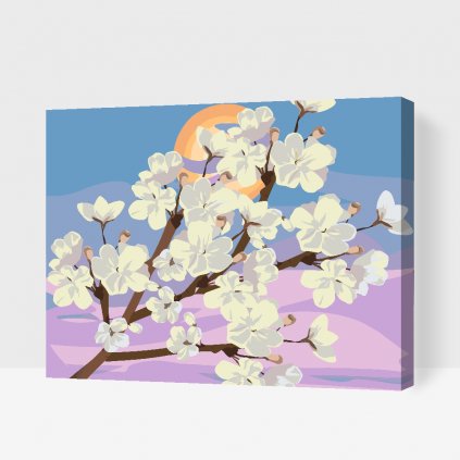 Pintura por números - Flores de cerezo