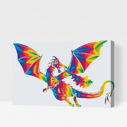 Pintura por números - Dragón colorido