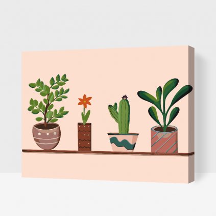 Pintura por números - Flores de habitación