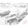 Puntillismo – Claude Monet - Tres barcos de pesca