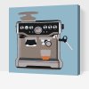 Pintura por números - Máquina de café
