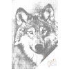 Puntillismo – Ilustración de lobo