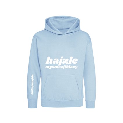 hjzlmjsmzjhlv kids hoodie ice blue mikina