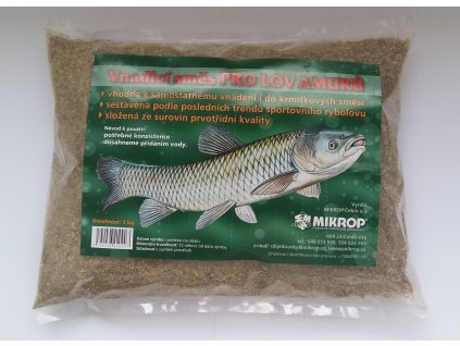 MIKROP Čebín, krmítková směs pro lov amurů, 1kg