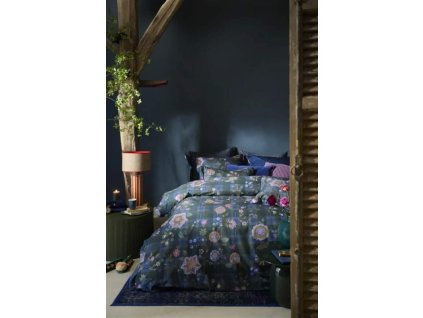 vyr 3156 Pip Studio Flores Felices povleceni z brouseneho kepru tmave modre