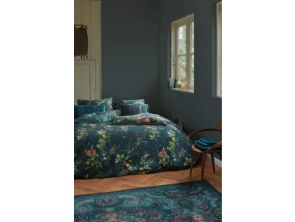 vyr 3318 Pip Studio perkalove povleceni Fall in Leaf v tmave modre barve