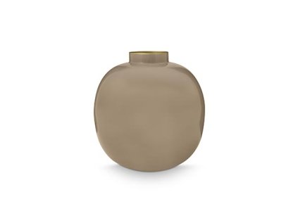 Pip Studio kovová váza Khaki 23 cm