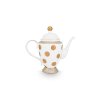 Pip Studio Dot Delight čajová konvice 1,25l, bílo-zlatá