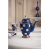 Pip Studio Dot Delight čajová konvice 1,25l,tmavě modrá -zlatá