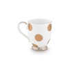 Pip Studio Dot Delight White - Gold sada 2ks hrnků 380ml, bílo-zlatá