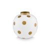 Pip Studio kovová váza Dots White-Gold bílo-zlatá 23 cm