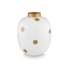 Pip Studio kovová váza Dots White-Gold bílo-zlatá 32 cm