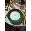 Pip Studio Love Birds Medalion Deer Green talíř Ø26,5cm, tmavě zelený