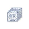 Pip Studio Royal Regal Flower Blue set 4ks látkových ubrousků, modrá