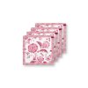 Pip Studio Royal Regal Flower Red set 4ks látkových ubrousků, červená