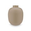 Pip Studio kovová váza 32 cm, khaki