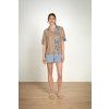 Pip Studio Flora košile s krátkým rukávem Marigold, modrá-khaki