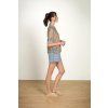 Pip Studio Flora košile s krátkým rukávem Marigold, modrá-khaki