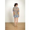 Pip Studio Flora košile s krátkým rukávem Marigold, modrá-khaki