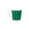 Pip Studio Love Birds Medalion Stripes sada 2 ks hrnků 165ml, zelená