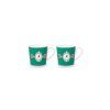 Pip Studio Love Birds Medalion sada 2 ks hrnků 165ml, zelená