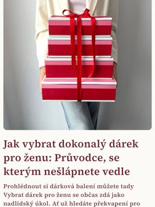 🛍️ Hledáte dokonalý dárek pro ženu, který opravdu potěší?Zapomeňte na nudné čokolády z obchodu a darujte kousek s duší....