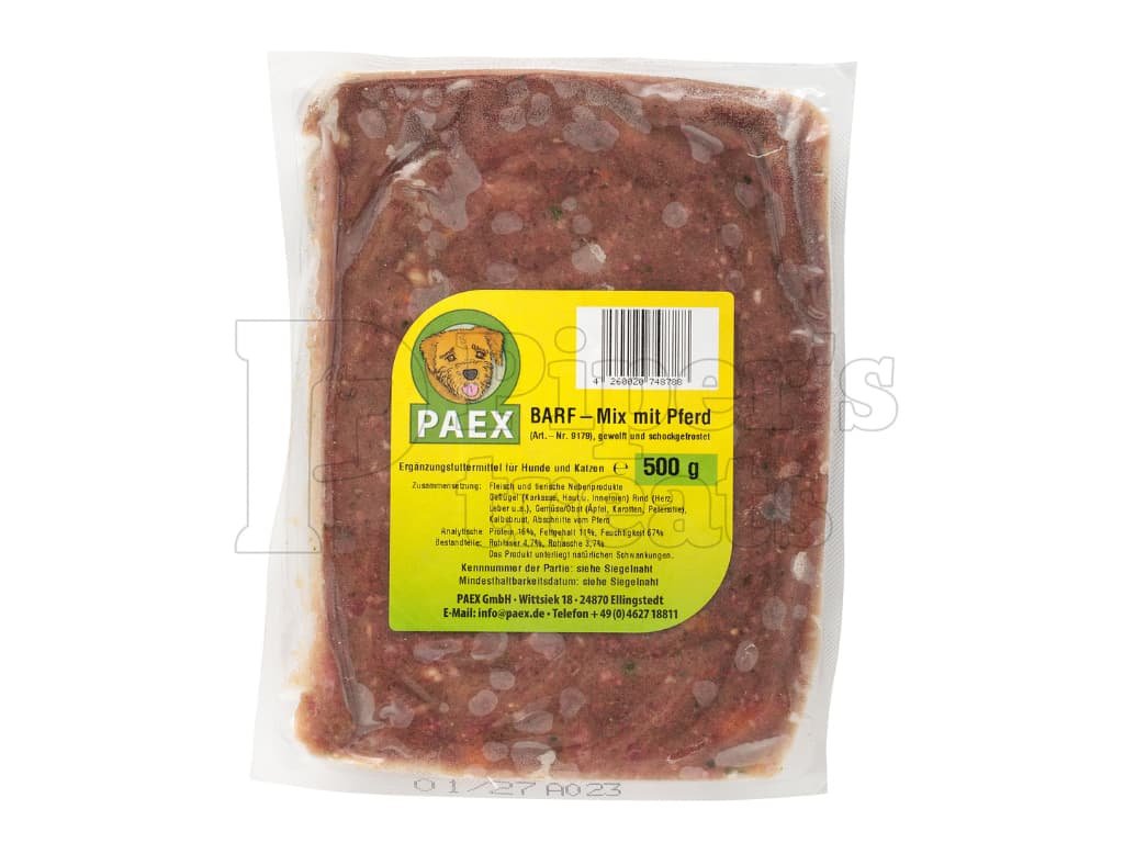 PAEX – BARF mix s konským mäsom, mrazené krmivo pre psov a mačky