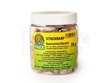 PAEX – Králičie mäso lyofilizované, BARF mäso pre psov a mačky