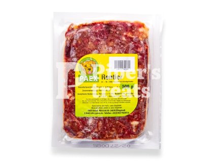 Paex sobie mäso PUR, 500 g – mrazené čisté mäso pre psov, jemne mleté sobie mäso pre citlivé psy