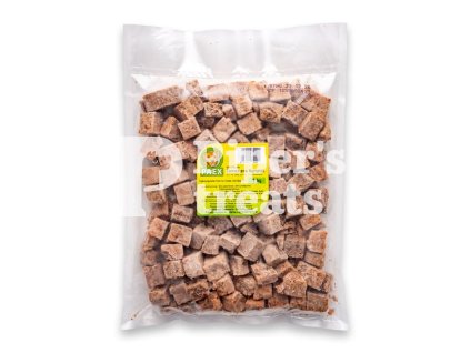 Paex jahňacie menu v kockách, 1 kg – mrazené BARF krmivo pre psov, jahňacie mäso, vnútornosti a zelenina v kockách