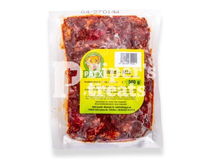 PAEX Divinový BARF mix – 100 % mleté mäso z diviny (daniel a srnec), surové a šokovo mrazené, balenie 500 g
