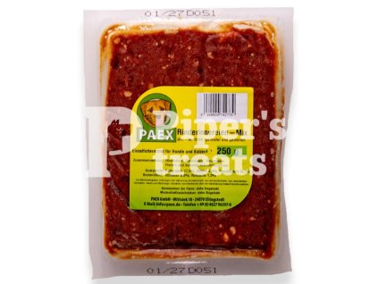 PAEX mix hovädzích vnútorností pre psov a mačky – mletá zmes srdca, pečene a obličiek ako výživný doplnok BARF stravy