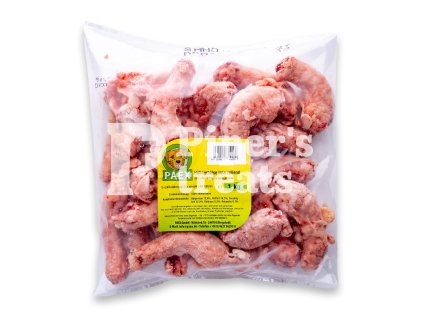 PAEX Kuracie krky 1 kg – mrazené kúsky bohaté na vápnik, kolagén a bielkoviny, podporujúce zdravé kosti, zuby a kĺby psov a mačiek
