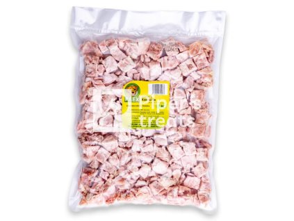 PAEX – Králičie kocky 1 kg, mrazené kúsky mäsa ako doplnkové BARF krmivo pre psov a mačky, bez obilnín a umelých prísad