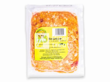 PAEX Rinderuter 500 g – mrazené hovädzie vemeno pre psov a mačky, vákuovo balené prírodné doplnkové krmivo