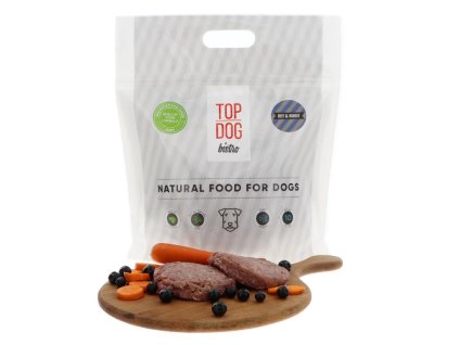 Top Dog Bistro – Beef and Rabbit, kompletné BARF menu