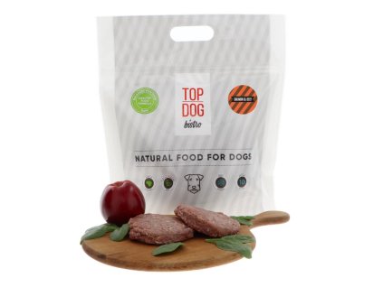 Lososové a hovädzie dukáty 160 g, mrazené BARF krmivo