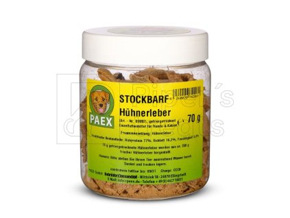 PAEX – Kuracia pečeň sušená mrazom, BARF maškrta pre psov a mačky