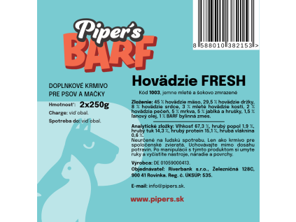 Piper's BARF - Hovädzie FRESH