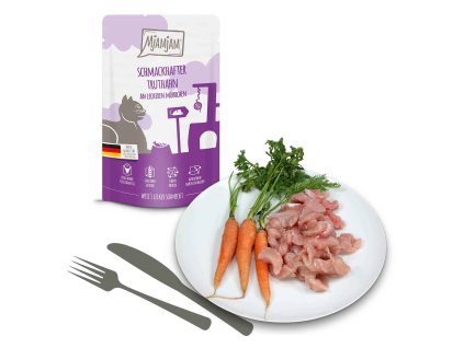 Konzerva morčacieho mäsa pre mačky Mjamjam – bez obilnín a chémie