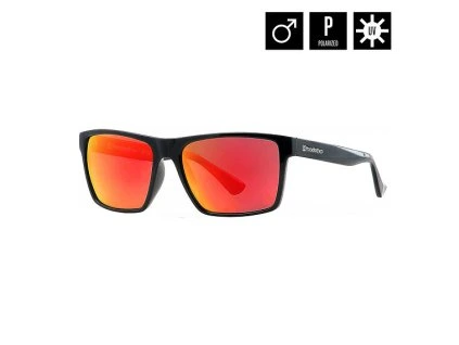 BRÝLE HORSEFEATHERS MERLIN MATT BLACK/RD