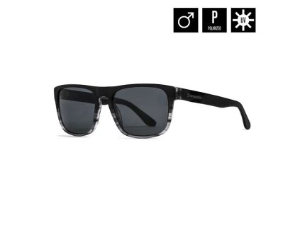 BRÝLE HORSEFEATHERS KEATON BLACK/TU GRAY