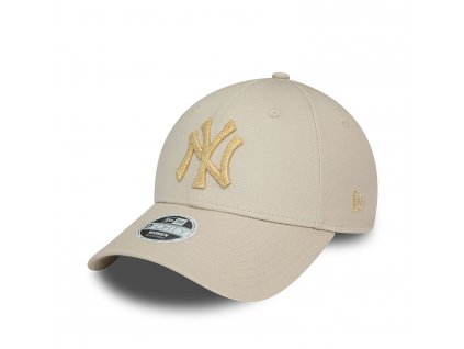 new york yankees womens metallic logo stone 9forty adjustable cap 60435263 left