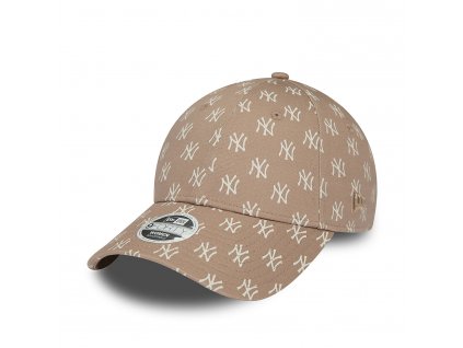 new york yankees womens monogram brown 9forty adjustable cap 60434992 left