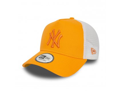 new york yankees league essential papaya smoothie trucker cap 60435245 left
